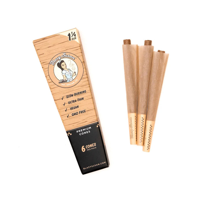 Blazy Susan - Unbleached 1¼" Pre Rolled Cones