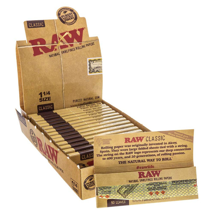 RAW 1¼" Natural Rolling Papers