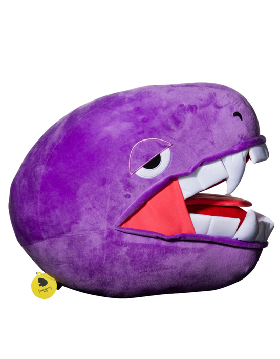 Elbo Glass - Purple Open Mouth Plushie Head Pillow